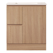 Byron 750mm Light Oak Freestanding Vanity with Removable Kickboard